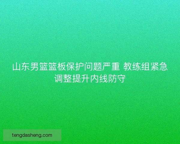山东男篮篮板保护问题严重 教练组紧急调整提升内线防守